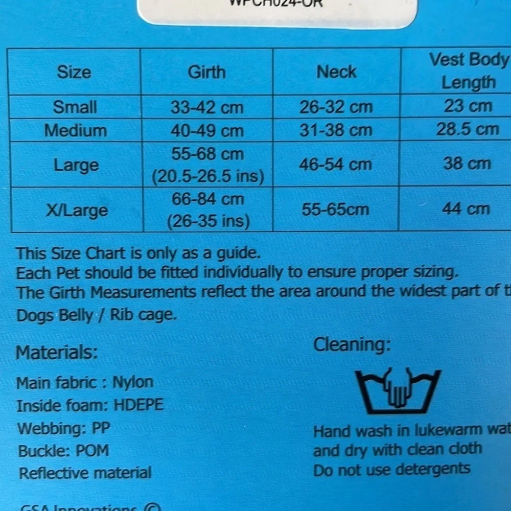 WACKY PAWS “The Sea captain” Dog pet swimming vest -size XL